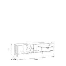 TV-Board >Hialeah< in Riviera Eiche - 181,3x49,9x40,2cm (BxHxT)