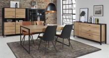 Sideboard >Hialeah< in Riviera Eiche - 151,3x85,1x40,2cm (BxHxT)