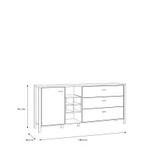 Sideboard >Hialeah< in Riviera Eiche - 186,3x85,1x40,2cm (BxHxT)