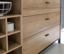 Sideboard >Hialeah< in Riviera Eiche - 186,3x85,1x40,2cm (BxHxT)