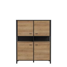 Aktenschrank >Hialeah< in Riviera Eiche - 121,3x152,3x40,2cm (BxHxT)