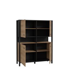 Aktenschrank >Hialeah< in Riviera Eiche - 121,3x152,3x40,2cm (BxHxT)