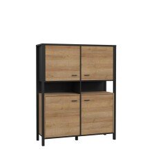 Aktenschrank >Hialeah< in Riviera Eiche - 121,3x152,3x40,2cm (BxHxT)