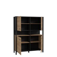 Aktenschrank >Hialeah< in Riviera Eiche - 121,3x152,3x40,2cm (BxHxT)