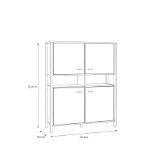 Aktenschrank >Hialeah< in Riviera Eiche - 121,3x152,3x40,2cm (BxHxT)