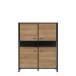 Aktenschrank >Hialeah< in Riviera Eiche - 121,3x152,3x40,2cm (BxHxT)