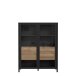 Vitrine >Hialeah< in Riviera Eiche - 121,3x152,3x40,2cm (BxHxT)