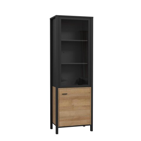 Vitrine >Hialeah< in Riviera Eiche - 64,8x193,9x40,2cm (BxHxT)