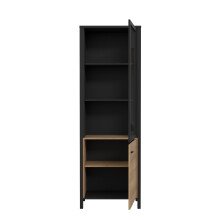 Vitrine >Hialeah< in Riviera Eiche - 64,8x193,9x40,2cm (BxHxT)