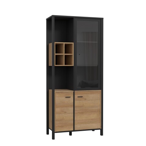 Vitrine >Hialeah< in Riviera Eiche - 86,3x193,9x40,2cm (BxHxT), 339,95 €