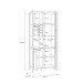 Vitrine >Hialeah< in Riviera Eiche - 86,3x193,9x40,2cm (BxHxT)
