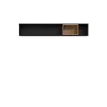 Wandboard >Hialeah< in Schwarz - 150,2x26x22,2cm...