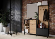 Kompaktgarderobe >Hialeah< in Riviera Eiche -...
