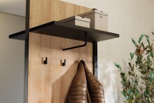 Kompaktgarderobe >Hialeah< in Riviera Eiche - 144,5x200x40,2cm (BxHxT)
