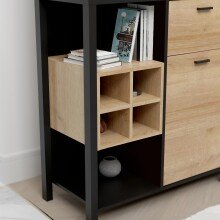 Kompaktgarderobe >Hialeah< in Riviera Eiche - 144,5x200x40,2cm (BxHxT)