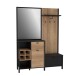 Kompaktgarderobe >Hialeah< in Riviera Eiche - 144,5x200x40,2cm (BxHxT)