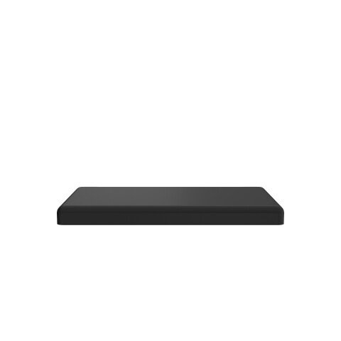 Sitzkissen >Hialeah< in Schwarz - 61,1x5x35,4cm (BxHxT)