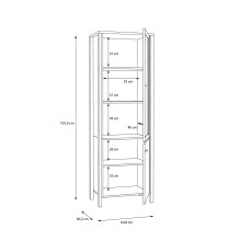 Wohnwand >Hialeah< in Riviera Eiche - 322,4x193,9x40,2cm (BxHxT)