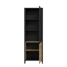 Wohnwand >Hialeah< in Riviera Eiche - 322,4x193,9x40,2cm (BxHxT)