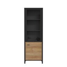 Wohnwand >Hialeah< in Riviera Eiche - 322,4x193,9x40,2cm (BxHxT)