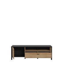 Wohnwand >Hialeah< in Riviera Eiche - 322,4x193,9x40,2cm (BxHxT)