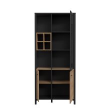 Wohnwand >Hialeah< in Riviera Eiche - 277,2x193,9x40,2cm (BxHxT)