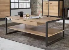 Couchtisch >Hialeah< in Riviera Eiche - 110x40x60cm...