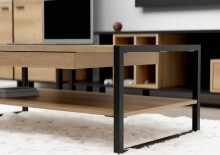 Couchtisch >Hialeah< in Riviera Eiche - 110x40x60cm (BxHxT)