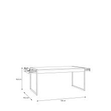 Esstisch >Hialeah< in Riviera Eiche - 166x76,9x90,2cm (BxHxT)