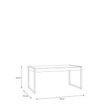Esstisch >Hialeah< in Riviera Eiche - 166x76,9x90,2cm (BxHxT)