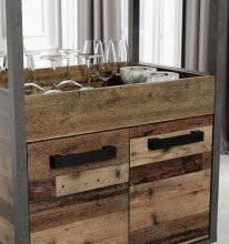 Barschrank >Hydra< in Old Wood Vintage - 60x88,5x40cm (BxHxT)