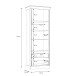 Vitrine >Kalamaria< in Waterford Eiche - 74,9x205,1x47cm (BxHxT)