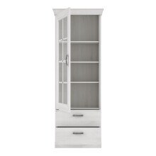Vitrine >Kalamaria< in Schneeeiche - 74,9x205,1x47cm (BxHxT)