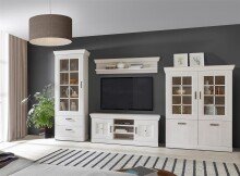 Vitrine >Kalamaria< in Schneeeiche - 74,9x205,1x47cm (BxHxT)