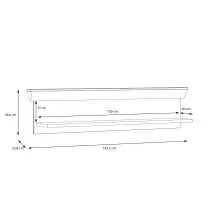 Wandboard >Kalamaria< in Waterford Eiche - 143x33,8x23,6cm (BxHxT)