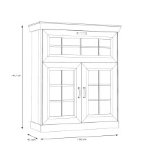 Barschrank >Kalamaria< in Waterford Eiche - 119,6x141,1x47cm (BxHxT)