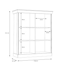 Barschrank >Kalamaria< in Waterford Eiche - 119,6x141,1x47cm (BxHxT)