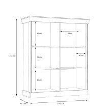 Barschrank >Kalamaria< in Waterford Eiche - 119,6x141,1x47cm (BxHxT)
