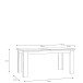 Esstisch >Kalamaria< in Waterford Eiche - 160x75x90cm (BxHxT)
