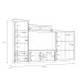 Wohnwand >Kalamaria< in  - 357,5x205,1x47cm (BxHxT)