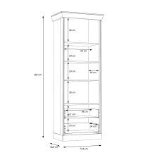 Wohnwand >Kalamaria< in Waterford Eiche - 357,5x205,1x47cm (BxHxT)
