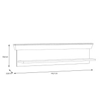 Wohnwand >Kalamaria< in Waterford Eiche - 357,5x205,1x47cm (BxHxT)