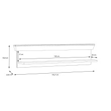 Wohnwand >Kalamaria< in Waterford Eiche - 357,5x205,1x47cm (BxHxT)