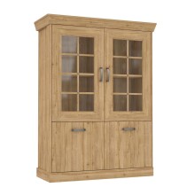 Wohnwand >Kalamaria< in Waterford Eiche - 357,5x205,1x47cm (BxHxT)