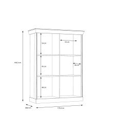 Wohnwand >Kalamaria< in Waterford Eiche - 357,5x205,1x47cm (BxHxT)