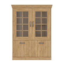 Wohnwand >Kalamaria< in Waterford Eiche - 357,5x205,1x47cm (BxHxT)