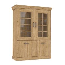 Wohnwand >Kalamaria< in Waterford Eiche - 357,5x205,1x47cm (BxHxT)