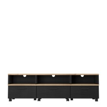 TV-Board >Limnos< in Schwarzeiche - 161,6x48,5x41,3cm (BxHxT)