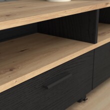 TV-Board >Limnos< in Schwarzeiche - 161,6x48,5x41,3cm (BxHxT)