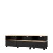 TV-Board >Limnos< in Schwarzeiche - 161,6x48,5x41,3cm (BxHxT)